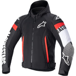 Alpinestars Zaca Air Giacca tessile moto, nero-bianco-rosso, dimensione S per uomo