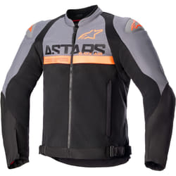 Alpinestars SMX Air Giacca tessile moto perforata, nero-grigio-arancione, dimensione 4XL per uomo