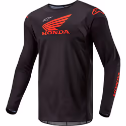 Alpinestars Honda Racer Iconic Maglia Motocross, nero-rosso, dimensione S per uomo