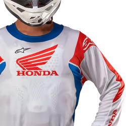 Alpinestars Honda Racer Iconic Maglia Motocross, bianco-rosso-blu, dimensione M per uomo - Vista aggiuntiva 3