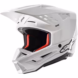 Alpinestars S-M5 Solid 2024 Casco Motocross, bianco, dimensione XL per uomo