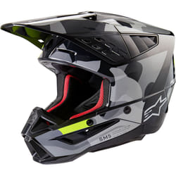 Alpinestars S-M5 Rover 2 2024 Casco Motocross, nero-grigio-giallo, dimensione L per uomo