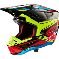 Alpinestars S-M5 Action 2 2024 Casco Motocross, nero-rosso-giallo, dimensione S per uomo