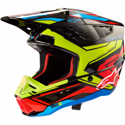Alpinestars S-M5 Action 2 2024 Casco Motocross, nero-rosso-giallo, dimensione XL per uomo