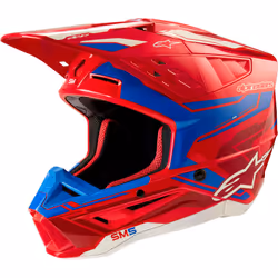 Alpinestars S-M5 Action 2 2024 Casco Motocross, rosso-blu, dimensione S per uomo