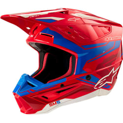 Alpinestars S-M5 Action 2 2024 Casco Motocross, rosso-blu, dimensione S per uomo