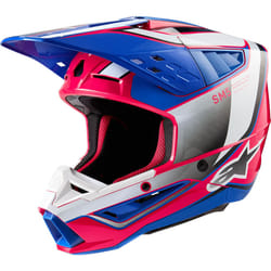 Alpinestars S-M5 Sail 2024 Casco Motocross, bianco-rosa-blu, dimensione XL per uomo
