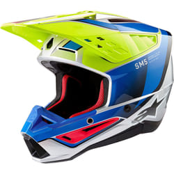 Alpinestars S-M5 Sail 2024 Casco Motocross, blu-giallo, dimensione L per uomo