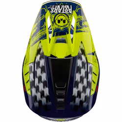 Alpinestars S-M5 Rash Casco Motocross, blu-giallo, dimensione 2XL per uomo