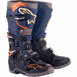 Alpinestars Tech 7 Enduro Drystar Stivali Motocross, nero-grigio-blu, dimensione 42 per uomo