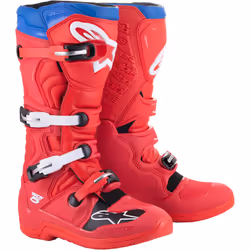 Alpinestars Tech 5 Stivali motocross, bianco-rosso-blu, dimensione 38 per uomo