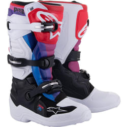 Alpinestars Tech 7S Stivali Motocross Giovani, nero-bianco-rosso, dimensione 40 41