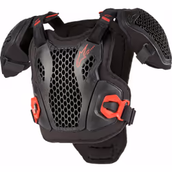 Alpinestars Bionic Action Armatura toracica giovanile, nero-rosso, dimensione S M