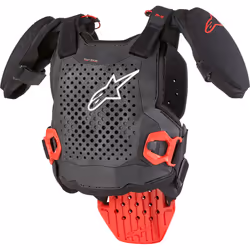 Alpinestars A-5 S V2 Armatura toracica giovanile, nero-rosso, dimensione S M