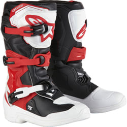 Alpinestars Tech 3S Stivali da motocross giovanile, nero-bianco-rosso, dimensione 40 41