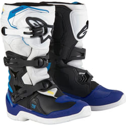 Alpinestars Tech 3S Stivali da motocross giovanile, nero-bianco-blu, dimensione 37
