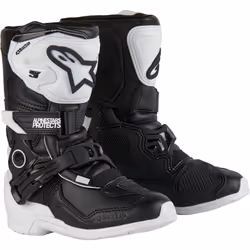 Alpinestars Tech 3S Stivali da motocross per bambini, nero-bianco, dimensione 28
