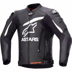 Alpinestars GP Plus V4 Giacca in pelle moto, nero-bianco, dimensione 48 per uomo