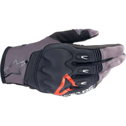 Alpinestars Techdura Guanti da motocross, nero-grigio-rosso, dimensione S per uomo