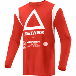 Alpinestars Techdura Maglia Motocross, rosso, dimensione S per uomo