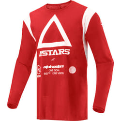 Alpinestars Techdura Maglia Motocross, rosso, dimensione L per uomo