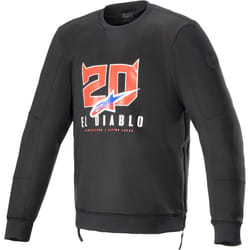 Alpinestars FQ20 Legit Crew Fleece Maglione Moto, nero-rosso, dimensione L