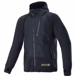 Alpinestars MO.ST.EQ Hybrid Giacca tessile moto, nero, dimensione S per uomo