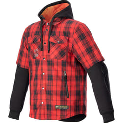 Alpinestars MO.ST.EQ Tartan Camicia da moto, nero-rosso, dimensione XL per uomo