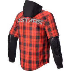 Alpinestars MO.ST.EQ Tartan Camicia da moto, nero-rosso, dimensione XL per uomo