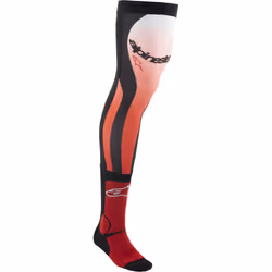 Alpinestars Knee Brace Calze Motocross, bianco-rosso, dimensione S M per uomo