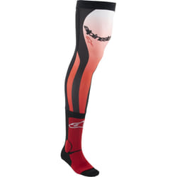 Alpinestars Knee Brace Calze Motocross, bianco-rosso, dimensione S M per uomo