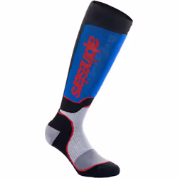 Alpinestars Plus Calze Motocross, nero-rosso-blu, dimensione S per uomo