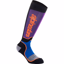 Alpinestars Plus Calze Motocross, nero-porpora, dimensione L per uomo