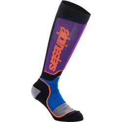Alpinestars Plus Calze Motocross, nero-porpora, dimensione L per uomo