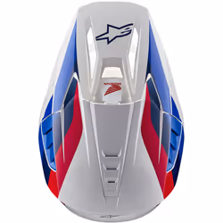 Alpinestars SM5 Honda Casco Motocross, bianco-rosso-blu, dimensione S per uomo