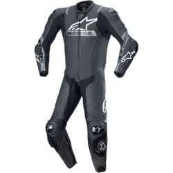 Alpinestars Missile V2 Ward traforato One Piece Moto Tuta in pelle, nero-grigio, dimensione 56 per uomo