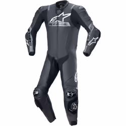 Alpinestars Missile V2 Ward traforato One Piece Moto Tuta in pelle, nero-grigio, dimensione 56 per uomo - Vista aggiuntiva 2