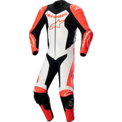 Alpinestars GP Force Lurv traforato One Piece Moto Tuta in pelle, nero-bianco-rosso, dimensione 48 per uomo
