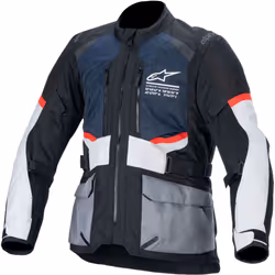 Alpinestars Andes Air Drystar impermeabile Moto Tessile Giacca, nero-bianco-blu, dimensione L per uomo