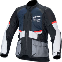 Alpinestars Andes Air Drystar impermeabile Moto Tessile Giacca, nero-bianco-blu, dimensione L per uomo