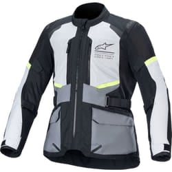 Alpinestars Andes Air Drystar impermeabile Moto Tessile Giacca, nero-grigio-giallo, dimensione M per uomo