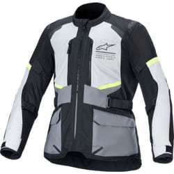 Alpinestars Andes Air Drystar impermeabile Moto Tessile Giacca, nero-grigio-giallo, dimensione L per uomo
