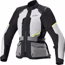 Alpinestars Stella Andes Air Drystar® impermeabile Giacca tessile moto da donna, nero-grigio, dimensione L per donne