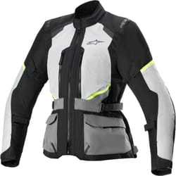 Alpinestars Stella Andes Air Drystar® impermeabile Giacca tessile moto da donna, nero-grigio, dimensione L per donne