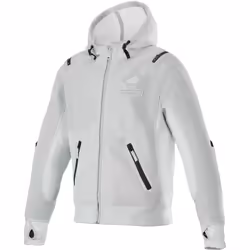 Alpinestars Moflow Air Tech Felpa con cappuccio e zip da moto, grigio, dimensione L per uomo