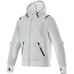 Alpinestars Moflow Air Tech Felpa con cappuccio e zip da moto, grigio, dimensione 2XL per uomo