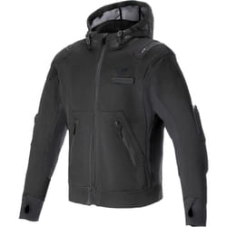 Alpinestars Moflow Air Tech Felpa con cappuccio e zip da moto, nero, dimensione M per uomo