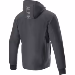 Alpinestars Radium Tech Felpa con cappuccio e zip da moto, nero-bianco, dimensione 3XL per uomo