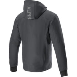 Alpinestars Radium Tech Felpa con cappuccio e zip da moto, nero-bianco, dimensione 3XL per uomo