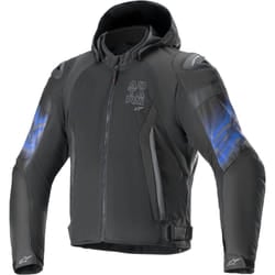 Alpinestars Zaca Air Venom impermeabile Moto Tessile Giacca, nero-blu, dimensione XL per uomo
